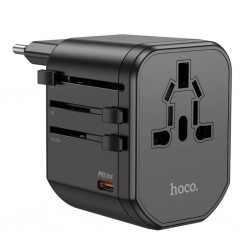 HOCO AC15 20W PD QC 3.0 Hızlı Şarj Universal Priz (Siyah)