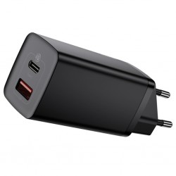 BASEUS GAN2 Lite 65W Hızlı Şarj Aleti PD Quick Charging (Siyah)