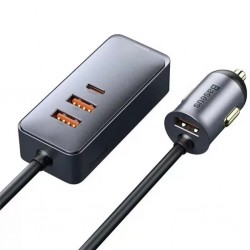 Baseus Share Together PPS 120W 4 Portlu Hızlı Araç Şarj Aleti (Gri)