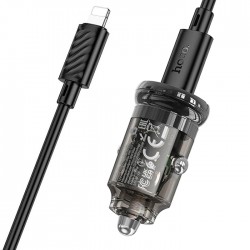 Hoco Z53 Sight 30 W Lightning Kablolu Hızlı Araç Şarj Aleti (Siyah)