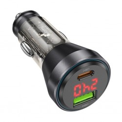 HOCO NZ12B Unimpeded PD48W USB + Type-C Araç Çakmaklık Hızlı Şarj Aleti (Siyah)