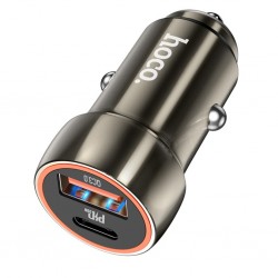 HOCO Z46A PD20W+QC3.0 USB+Type-C Giriş Araç içi Çakmaklık Hızlı Şarj Aleti (Siyah)