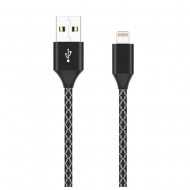 İPhone 14-13-12 11 3.0A Hızlı Halat Usb Şarj Kablosu 1 Metre (Siyah)
