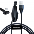 Baseus Colorful Suction iPhone Oyuncu Usb Şarj Kablosu 2.4A 1.2m (Siyah)