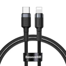 Baseus Cafule Series Type-C To İPhone PD18W Hızlı Şarj Kablosu 1 Metre (Siyah)