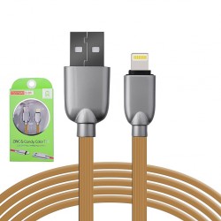 iPhone 5s / 6s / 7 / 7 Plus / 8 / 8 Plus Zinc Alloy Dayanıklı 3.0a 150 cm Usb Kablo (Gold)