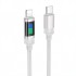 HOCO U126 Lantern 100W Type-C to iPhone Lightning Hızlı Data ve Şarj Kablosu (Gri)