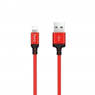 HOCO X14 İPhone 14-13-12-11 Usb Data ve Hızlı Şarj Kablosu (Kırmızı)