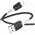 HOCO X82 iPhone Lightning to USB 2.4A Silikon Data ve Şarj Kablosu (Siyah)