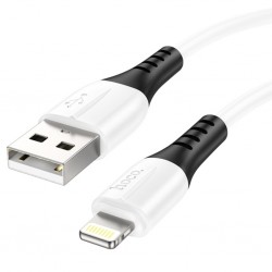 HOCO X82 iPhone Lightning to USB 2.4A Silikon Data ve Şarj Kablosu (Beyaz)