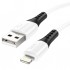 HOCO X82 iPhone Lightning to USB 2.4A Silikon Data ve Şarj Kablosu (Beyaz)