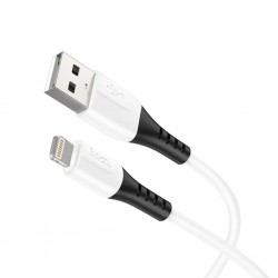 HOCO X82 iPhone Lightning to USB 2.4A Silikon Data ve Şarj Kablosu (Beyaz)