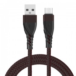 QC3.0 USB To Type-C İp Örgü Hızlı Şarj Kablosu 100 Cm