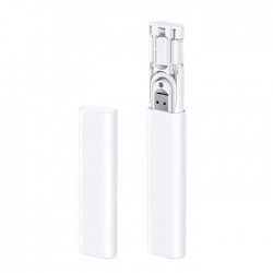 5in1 iPhone+ Type-C+ USB Seyahat için 60W Hızlı Şarj Kablo Seti (Beyaz)