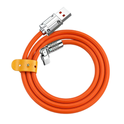 180° Dönebilen USB To Type-C 120W Hızlı Şarj Kablosu 1 Metre (Turuncu)