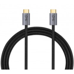 MacBook ve Type-C Cihazlar için  20Gbps 100W 8K Görüntü Şarj Data Kablosu 2m (Siyah)
