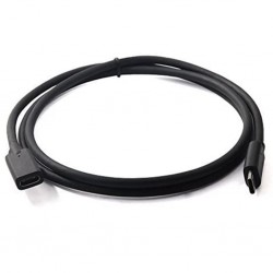 Usb Type-C to Type-C Uzatma Kablosu 1 Metre (Siyah)