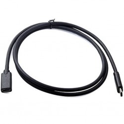 Usb Type-C to Type-C Uzatma Kablosu 1 Metre (Siyah)