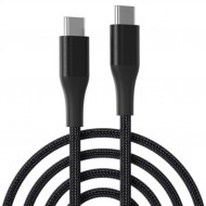 Usb Type-C PD 100W 5A Kevlar Hızlı Şarj ve Data Kablosu 1 Metre  (Siyah)