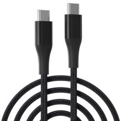 Usb Type-C PD 100W 5A Kevlar Hızlı Şarj ve Data Kablosu 1 Metre  (Siyah)