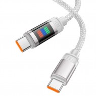 HOCO U126 Lantern 100W Type-C to Type-C Hızlı Data ve Şarj Kablosu (Gri)