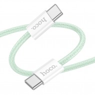 Hoco X104 60W Type-C to Type-C Hızlı Data ve Şarj Kablosu 1m (Yeşil)