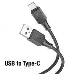 HOCO X101 Assistant USB to Type-C 3A Hızlı Şarj ve Data Kablosu (Siyah)