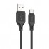 HOCO X90 USB to Type-C 3A Silikon Hızlı Şarj ve Data Kablosu (Siyah)