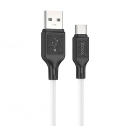 HOCO X90 USB to Type-C 3A Silikon Hızlı Şarj ve Data Kablosu (Beyaz)