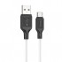 HOCO X90 USB to Type-C 3A Silikon Hızlı Şarj ve Data Kablosu (Beyaz)