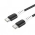 HOCO X82 60W Type-C to Type-C Hızlı Şarj Kablosu Silikon Data Kablosu (Siyah)