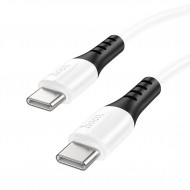 HOCO X82 60W Type-C to Type-C Hızlı Şarj Kablosu Silikon Data Kablosu (Beyaz)