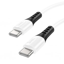 HOCO X82 60W Type-C to Type-C Hızlı Şarj Kablosu Silikon Data Kablosu (Beyaz)