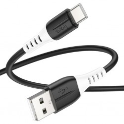 HOCO X82 Type-C to USB 3A Hızlı Silikon ve Şarj ve Data Kablosu (Siyah)