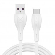 KUULAA Liquid Silicone USB Type C QC3.0 Hızlı Şarj Kablosu 1 Metre (Beyaz)