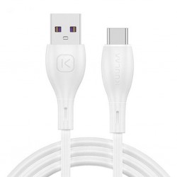 KUULAA Liquid Silicone USB Type C QC3.0 Hızlı Şarj Kablosu 1 Metre (Beyaz)