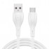 KUULAA Liquid Silicone USB Type C QC3.0 Hızlı Şarj Kablosu 1 Metre (Beyaz)