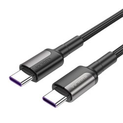 KUULAA Type C Type-C PD 60W QC4.0 Hızlı Şarj ve Data Kablosu 1 Metre (Siyah-Gri)