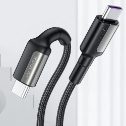 KUULAA Type C Type-C PD 60W QC4.0 Hızlı Şarj ve Data Kablosu 1 Metre (Siyah-Gri)