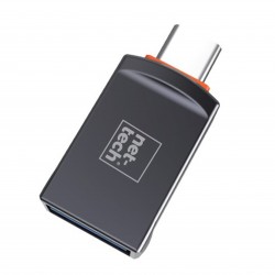 Nettech NT-OT06 USB To Type-c Dönüştürücü (Siyah) 