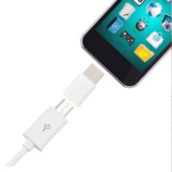 Micro To Type-c Dönüştürücü Aparat (Beyaz)