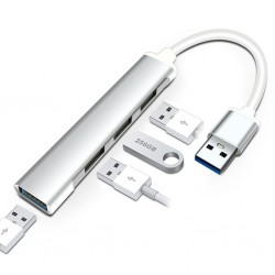 A-809 4in1 USB to USB Hub Çoğaltıcı Adaptör (Gri)