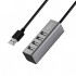 HOCO HB1 80cm Kablolu 4 Portlu USB Çoğaltıcı HUB Adaptör (Füme)