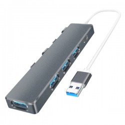 ADS-301A USB 3.0 to Type-C + USB 3.0 / 2.0 4-Port Hub Çoklayıcı Adaptör (Füme)