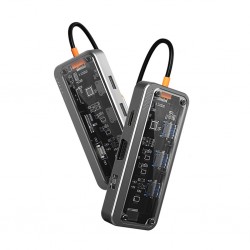 10in1 Type-c To USB3.0 + USB2.0 *2 + Type-c PD + 3.5mm + HDMI + VGA + SD + TF + Ethernet Çoğaltıcı