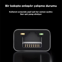 Type-C to 2.5G Gigabit Ethernet Dönüştürücü Adaptör (Siyah)