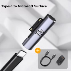 Type-C to Microsoft Surface Pro 8-7-6-5-4-3 İçin Çevirici Otg Adaptör (Füme)