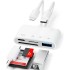 NK-104pro USB-C / 8-pin SD TF kart okuyucu 4-in-2 kamera bellek kart okuyucu SD + TF + USB OTG + USB-C Şarj Adaptörü (Beyaz)