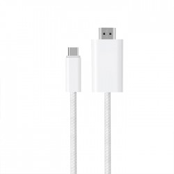 Type-C To HDMI HDTV Dönüştürücü Adaptör 4K 60Hz Kablo 1.8M (Beyaz)