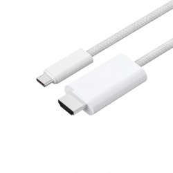 Type-C To HDMI HDTV Dönüştürücü Adaptör 4K 60Hz Kablo 1.8M (Beyaz)